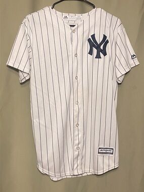 Yankees Giancarlo Stanton #27 Majestic Pinstripe Baseball Jersey  XL 18/20